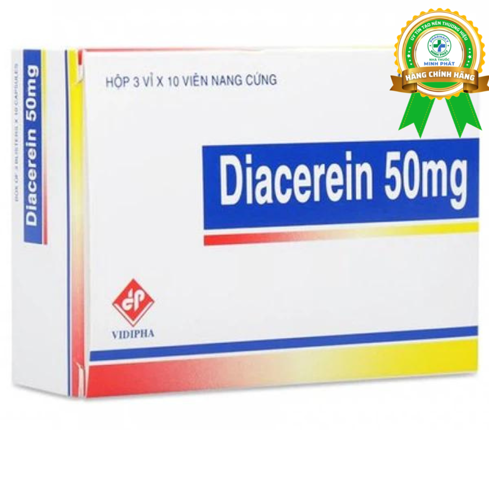 Thuốc Diacerein 50Mg Vidipha trị xương khớp (3 vỉ x 10 viên)